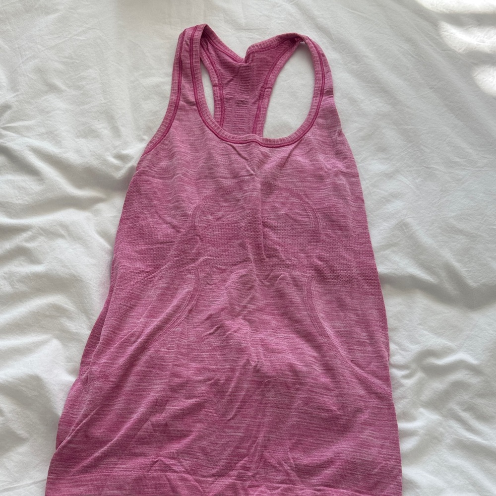 lululemon athletica Heathered Pink Tank Top